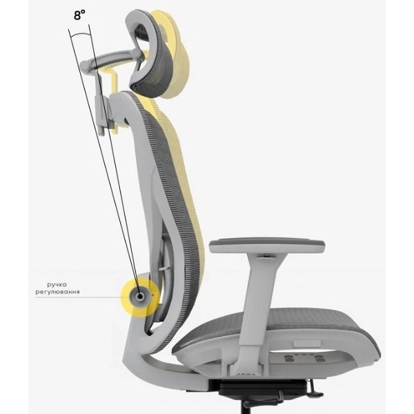 Фото - Крісло офісне Mealux Q1 Air Grey (HF Q-1 M/G)